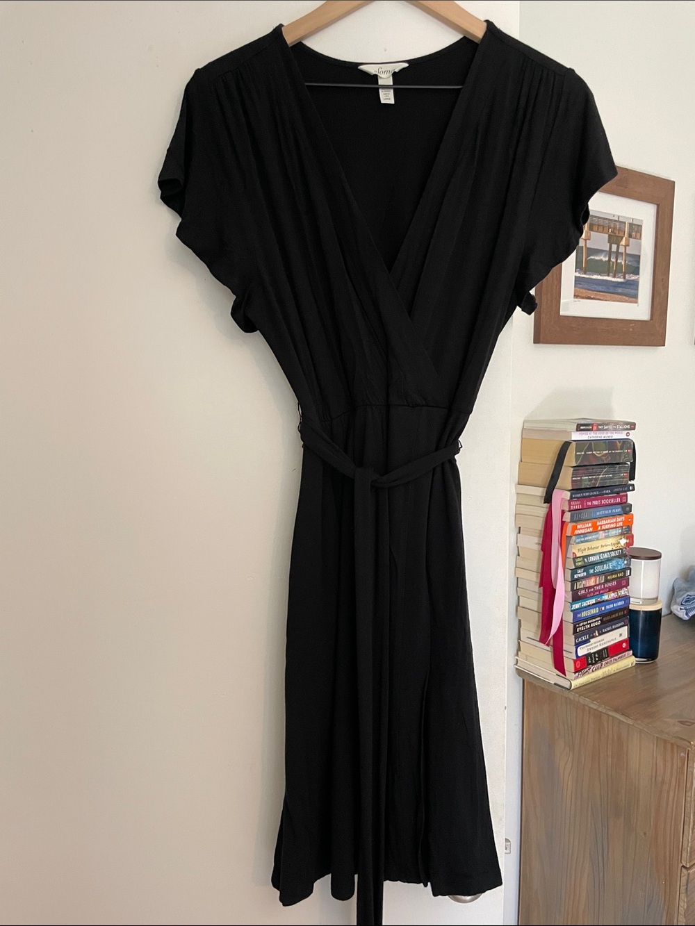 Soma ~ Classic Black Faux Wrap Dress - Casual Women’s Dress